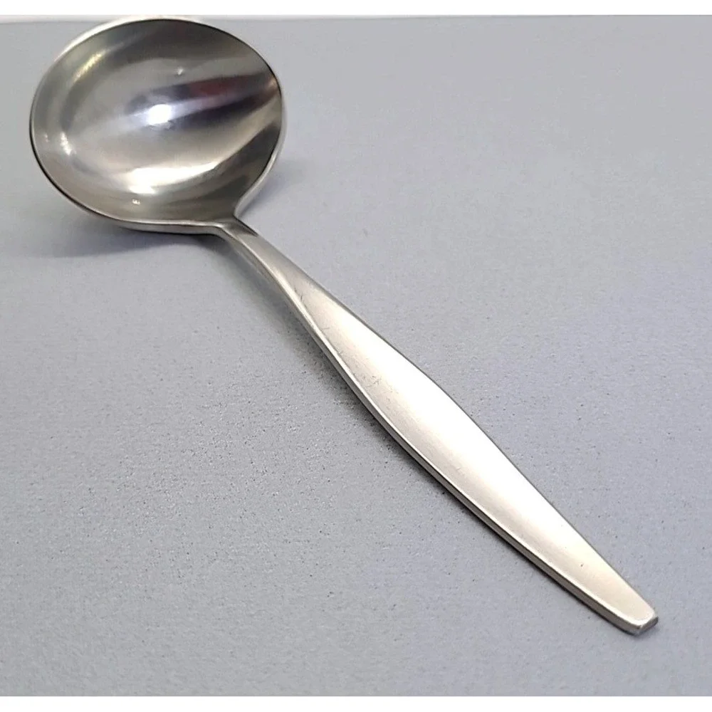 Vintage Reed & Barton Cream Soup Spoon‎ Stainless Steel Silverware Flatware MCM